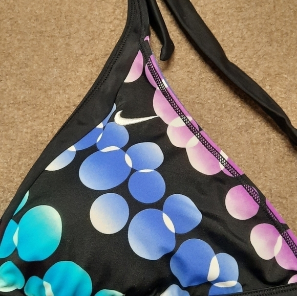 Nike Womens Reversible Swimsuit Bikini Top Bubbles Size 16 - Picture 2 of 7